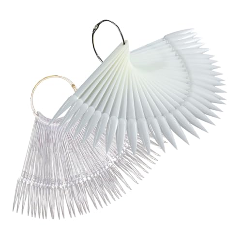 AUTSUPPL 2sätze Nail Art Polish Display Tips Maniküre Farbkarten Transparent Naturfarben Für Nageldesign Und Übung Für Nagelstudios Und Anfänger von AUTSUPPL