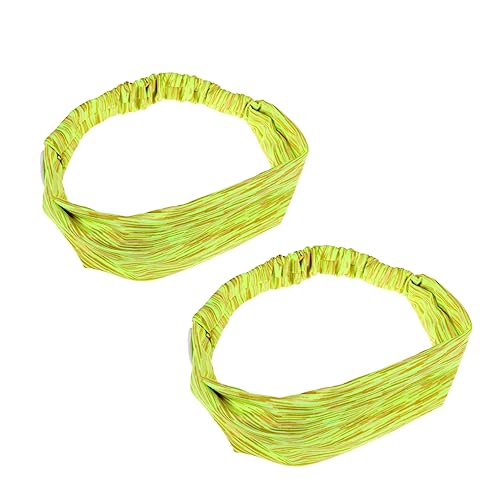 AUTSUPPL Stirnband Für Lockiges Dickes Haar Maske Knopf Fitness-stirnband Atmungsaktiv Weich 2 Stück Fluoreszierendes Grün von AUTSUPPL