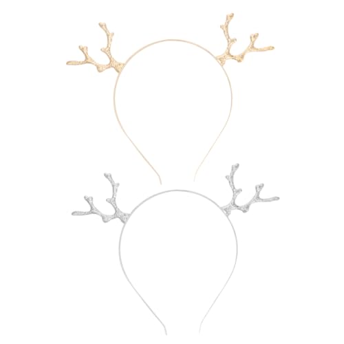 AUTSUPPL 2stücke Rentier Geweih Haarreif Haarband Für Weihnachten Fawn Horn Stirnband Weihnachts Kopfschmuck Für Kostümpartys Und Feiern von AUTSUPPL