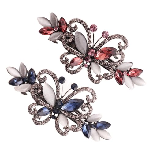 AUTSUPPL 2stücke Retro Haarnadeln Mit Eleganten Strasssteinen Friseurbarrette Für Damen Und Blau Für Besondere Anlässe Und Alltagsmode von AUTSUPPL