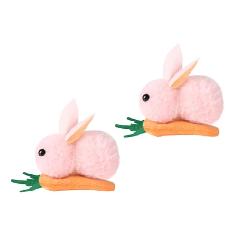 AUTSUPPL 2stücke Mini Plüsch Hase Haarspangen Für Junge Mädchen Kreative Haarschmuck Deko Für Mädchen Niedliches Design Mit Karotte Für Partys Und Alltag von AUTSUPPL