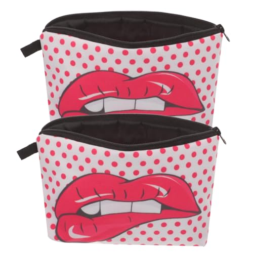 AUTSUPPL 2 Stücke Digitaldruck Make-up Fall Reißverschluss Große Kosmetik Tasche Für Frauen Reise Veranstalter von AUTSUPPL