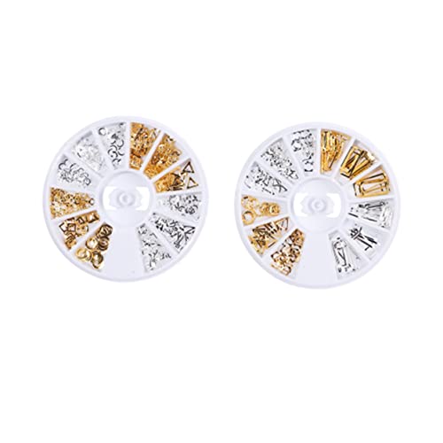 AUTSUPPL 2stücke Geometrische Metall-nagel-rivets Für Kreative Maniküre-dekoration Diy Fingernagel-patch Zubehör Für Salon Hausgebrauch von AUTSUPPL