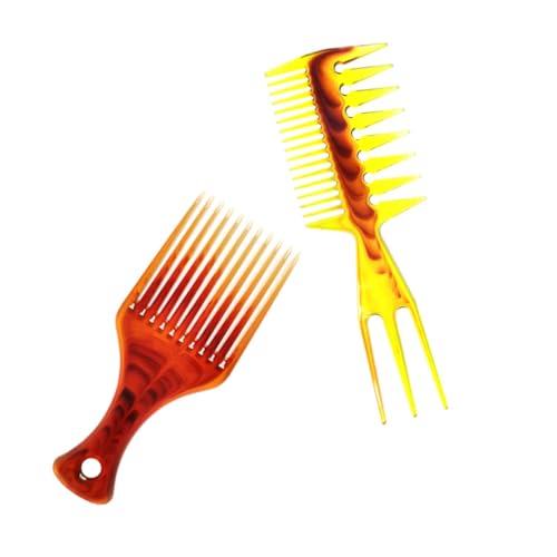 AUTSUPPL 2stücke Haarkamm Mit Breiten Zähnen Für Männer Und Salon-haarkamm Für Haargestaltung Massiert Die Haut Für Entspannung von AUTSUPPL