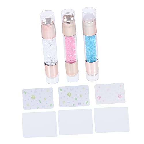 AUTSUPPL 3 Sätze Doppelköpfige Nailart-stempel Diy-stempel Silikon French-maniküre-zubehör Nagel Designing Zubehör Salon-nagelstempel Nailart-siegel French-tip-nailart-stempel von AUTSUPPL