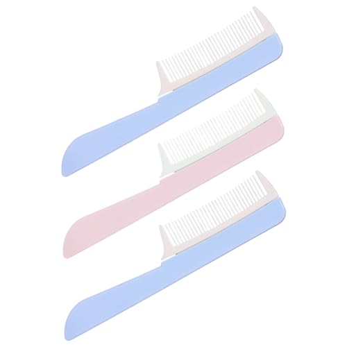 AUTSUPPL 3 Stück Dreiteiliges Kunststoffkämme für Haare Dickes Ergonomisches Design Tragbar und Langlebig Vielseitig für Damen und Herren zum Entwirren und Stylen Unterwegs Zufällige Farbe von AUTSUPPL