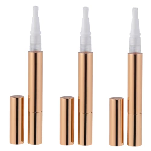 AUTSUPPL 3stücke Leere Lip Gloss Halter Nachfüllbare Nagellackflasche Und Concealer Dispenser Rotierende Kosmetikbehälter Für Diy Reisen Und Kunstprojekte Gold von AUTSUPPL