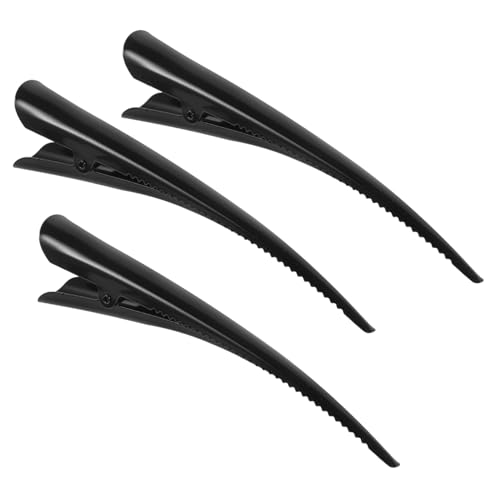 AUTSUPPL 3 Stück Metall Haarspangen Entenschnabel Haarclips Haarschmuck für Damen und Mädchen Schwarz Rutschfest Design Einfache Anwendung für Stylings und Locken von AUTSUPPL