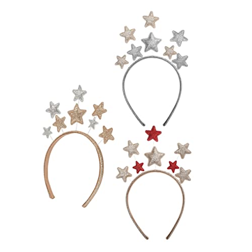 AUTSUPPL Fünfpunkt-stern-kopfband Metall-dekoration Haarschmuck Für Kinder Party-haarband Sport-haarband von AUTSUPPL