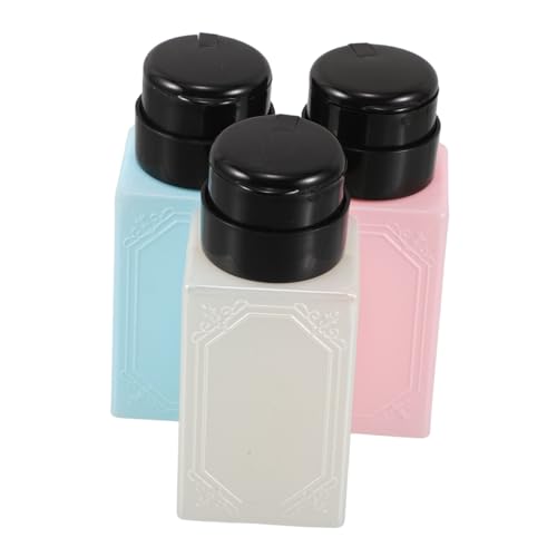 AUTSUPPL 3 Stück Pumpspender Flaschen Leere Push down Pumpflaschen für Nagellackentferner Nagelsalon Reinigung Flüssigkeiten Nail Polish Dispenser Bottle von AUTSUPPL