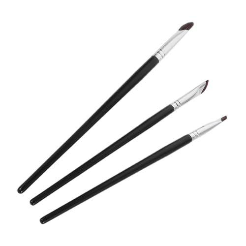AUTSUPPL 3stücke Kosmetikpinselset Mit Lidschatten-verblendpinsel Und Kleinem Eyeliner-pinsel Für Detail-make-up Weiche Borsten Langer Griff Tragbar Für Augen-make-up von AUTSUPPL