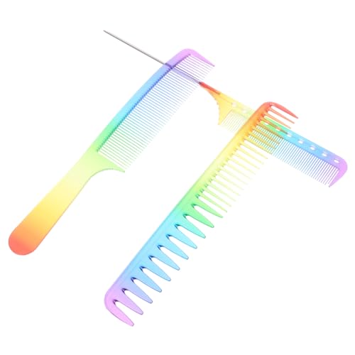 AUTSUPPL 3 Stück Teiliges Friseurkamm Transparentes Harz Ergonomisch Integrierter Griff Salon Hairdressing Comb für Herren Damen Haarschnitt Styling Zubehör von AUTSUPPL