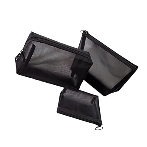 AUTSUPPL 3stücke Teiliges Mesh Kosmetikset Für Reisen Tragbare Makeup Taschen Verschiedenen Zur Aufbewahrung Von Kosmetika Und Toilettenartikeln Für Frauen Und Mädchen von AUTSUPPL