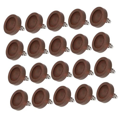 AUTSUPPL 30 Stück Teiliges Ohrring basis Holz DIY Schmuckherstellung Ohrstecker Rohlinge für Damen und Tiefbraune Ohrring trays zum Selbermachen und Basteln von Ohrsteckern von AUTSUPPL