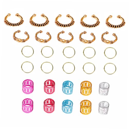 AUTSUPPL 30stücke Teiliges Kreative Haarschmuck-ringe Für Vielseitige Frisuren Haarschmuck Für Damen Für Zöpfe Hochzeiten Und Streetstyle-fotografie Inklusive Goldene Und Reguläre von AUTSUPPL