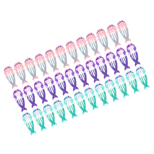 AUTSUPPL 36 Stck Teiliges Meerjungfrau Haarklammern Metall Haarklammern für Mädchen Glitzerndes Haarzubehör in Violett Blau für Langes Kurzes Haar und Besondere Anlässe von AUTSUPPL