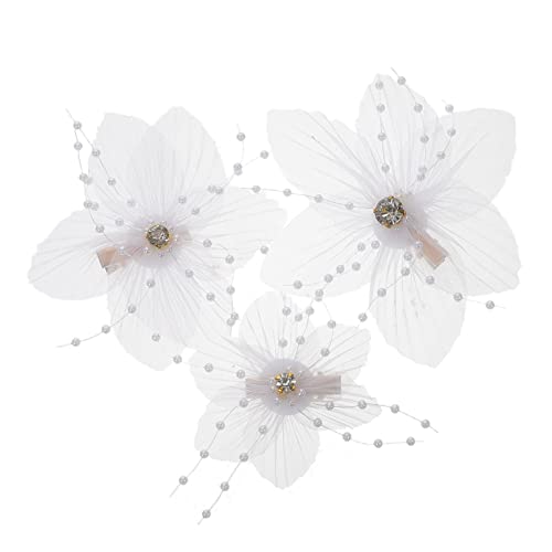 AUTSUPPL 3stücke Blume Haarspangen Für Frauen Mädchen Mit Kristallen Und Kunstperlen Fee Haar Zubehör Für Feste Und Anlässe Blumenspangen Haarblumen von AUTSUPPL