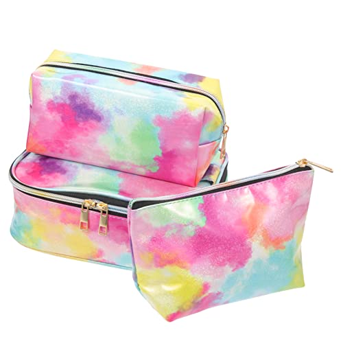 AUTSUPPL 3St Kosmetiktasche Aufbewahrungstasche Weit offener Beutel Schminktaschen für Reisende Frauen aufbewahrungssack Storage Pockets Kosmetikbeutel für Damen Outdoor-Kosmetiktasche PVC von AUTSUPPL