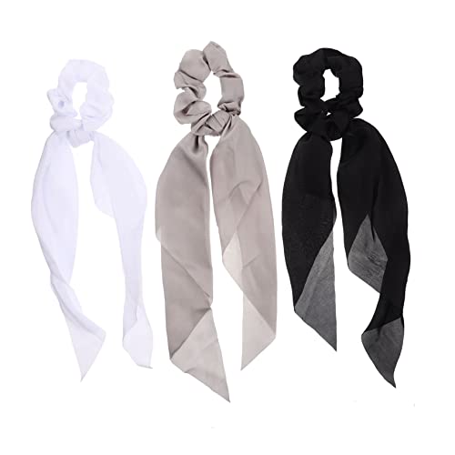 AUTSUPPL 3stücke Haargummis Elastisch Weiß Für Frauen Mädchen Haarband Haarring Haarschmuck Zum Batiken Pferdeschwanz-halter Dutt Fixierung von AUTSUPPL