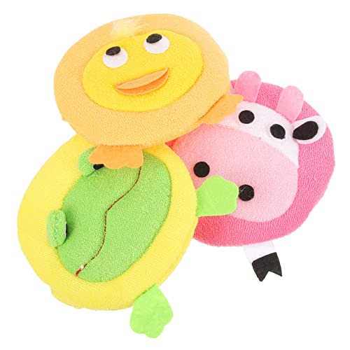 AUTSUPPL 3stücke Badeschwamm Für Junge Mädchen Mit Cartoon-motiven Sanfter Duschschwamm Für Kleinkinder Badeschwämme Zum Baden Für Neugeborene Tier Badeschwämme Zum Körper Waschen von AUTSUPPL