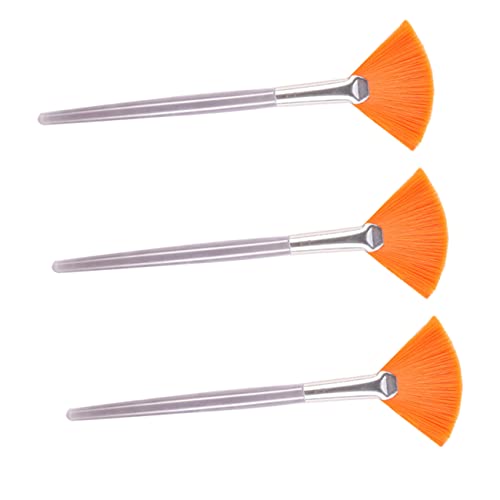 AUTSUPPL 3stücke Teiliges Von Praktischen Fächer-make-up-pinseln Für Gesichtsmaske Tragbare Kosmetische Werkzeuge Gelb Für Frauen Und Mädchen Leicht Zu Reinigen Und Langlebig von AUTSUPPL