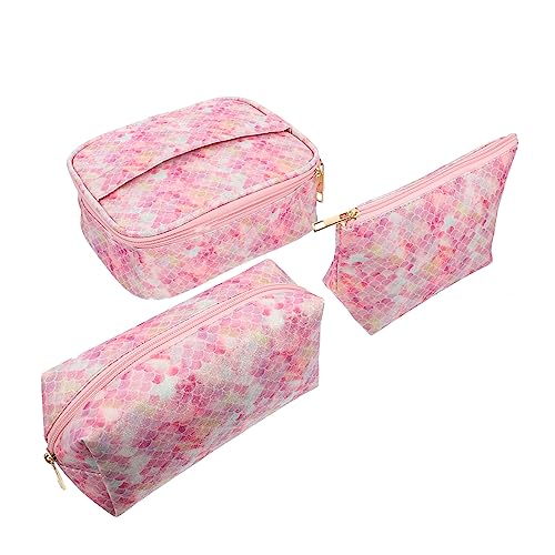 AUTSUPPL 3stücke Teiliges Pu Kosmetiktaschen wasserdichte Toilettentaschen Mit Reißverschluss Für Reisen Make-up-Organizer Und Persönliche Pflegeartikel Für Damen Und Herren von AUTSUPPL