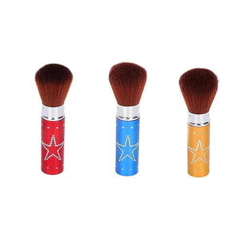 AUTSUPPL 3stücke Teiliges Tragbarer Ausziehbarer Makeup-pinsel Für Loses Puder Und Zufälliger Farbe Für Frauen Unterwegs Mit Ergonomischem Metallgriff Und Weichen Nylonborsten von AUTSUPPL