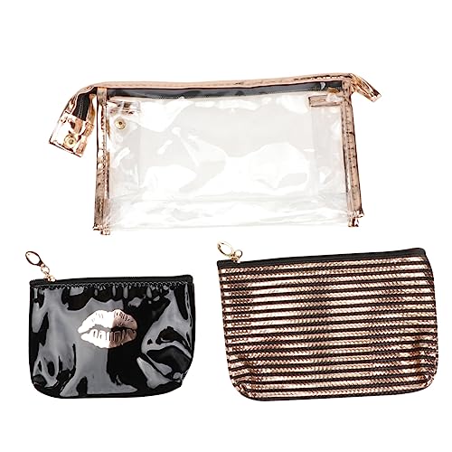 AUTSUPPL 3stücke Transparent Kosmetiktasche Aufbewahrungstasche Schminktasche Make-up Tasche Tragbare Tasche Für Frauen Mit Stabilem Material Und Langer Lebensdauer von AUTSUPPL