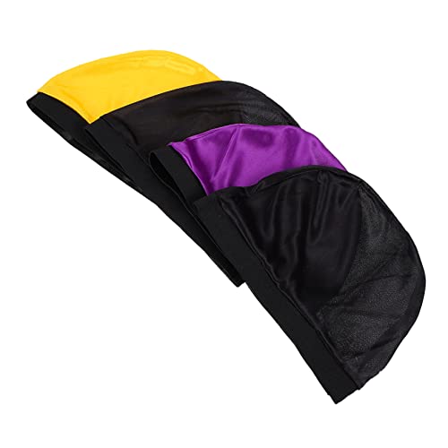 AUTSUPPL Seidige Wellenkappen Elastische Kuppelkappen 4 Stück Unisex Perückenkuppelkappe Stretch-strumpfkappen Für Lockenwickler von AUTSUPPL
