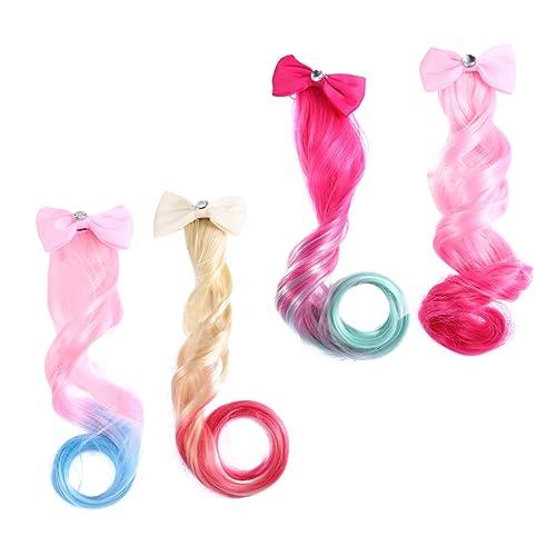AUTSUPPL 4 Stück Bunte Schleifen-haarspangen Haarnadeln Für Mädchen Kinder Einfach Zu Befestigen von AUTSUPPL