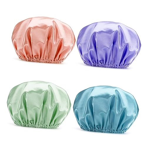 AUTSUPPL 4 Stück Doppelschichtige Wasserdichte Duschhaube Haarkappen Doppelte Wasserdichte Schichten Badehut Make Up Entferner Wasser Lidschatten Behälter Wasserdichte Kappe AUTSUPPL 4 Stück Doppelschichtige Wasserdichte Duschhaube Haarkappen Doppelte Wasserdichte Schichten Badehut Make Up Entferner Wasser Lidschatten Behälter Wasserdichte Kappe von AUTSUPPL