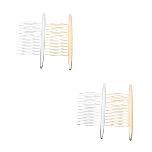 AUTSUPPL 4 Stück Einfache Legierungskamm Haarseitenkämme Haardekoration Für Hochzeit Gezahnter Seitenkamm Schicke Haarspangen Haarzähne Seitliche Haarspangen Für Mädchen Haarzähne von AUTSUPPL