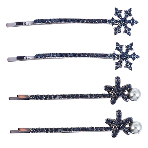 AUTSUPPL 4stücke Schneeflocken Und Seestern Haarschmuck Haarklammern Für Mädchen Haaraccessoires Für Hochzeiten Und Partys Funkelnde Haarnadeln von AUTSUPPL