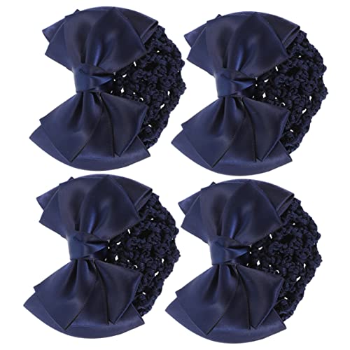 AUTSUPPL 4stücke Dutt-haarnetze Für Damen Mit Schleife Haarnetz Für Dutts Haarnetz Mit Schleife Für Mädchen Und Frauen von AUTSUPPL