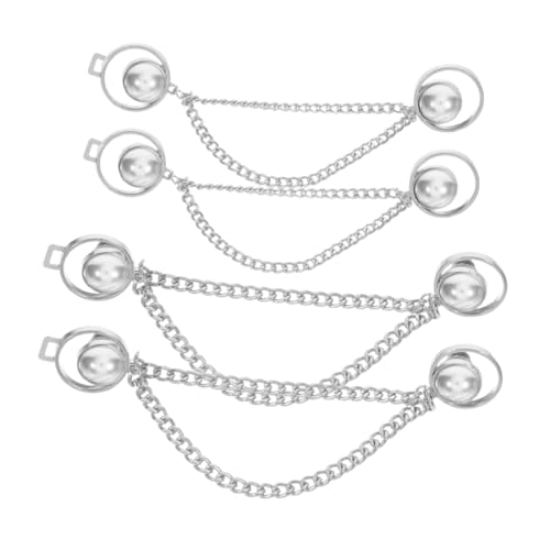 AUTSUPPL 4 Stück Hosenbund Verlängerung Knopf Teiliges Nagelfreier Taillenstraffer für Jeans und Hosen Verstellbare Bundknöpfe mit Elegantem Perlen Design Passend für Damen und Herren von AUTSUPPL