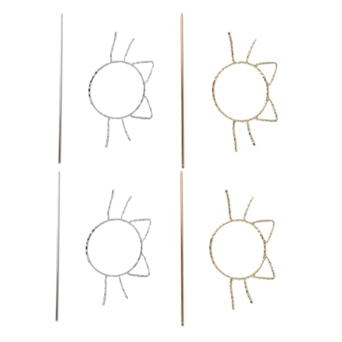 AUTSUPPL 4 Stück Katzen-haarstäbe: Niedliche Katzen-haarnadel, Dekorativer Metall-kopfschmuck Für Mädchen Und – Haarschmuck Für Und Chignons von AUTSUPPL