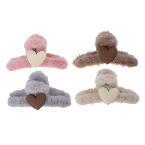 AUTSUPPL 4stücke Mädchen Plüsch Haarklammern Plüsch Haarklammern Haarbinden Werkzeuge Pferdeschwanz Klammern von AUTSUPPL