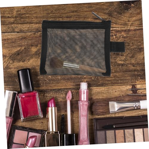 AUTSUPPL 4 Stück Teiliges Kleine Mesh Kosmetiktaschen Transparent mit Reißverschluss Multifunktionale Aufbewahrungstaschen für Kosmetik Reise Outdoor Makeup Organizer für Damen von AUTSUPPL