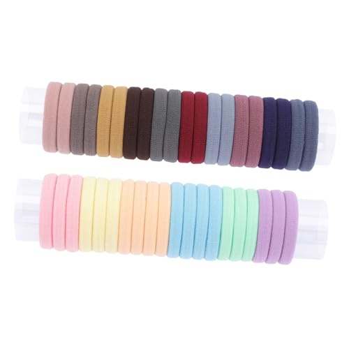 AUTSUPPL 40 Stück Teiliges Buntes Haargummi Elastischem Kleine Strapazierfähige Haargummis für Frauen und Mädchen Hohe Dehnbarkeit Schonender Griff für Pferdeschwanz und Haare von AUTSUPPL