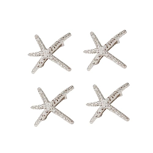 AUTSUPPL 4stücke Seestern Haarspange Aus Metall Haarnadeln Für Damen Stern-haarnadeln Schicke Haarspangen Haarschmuck Für Hochzeit Und Party Zarte Metall Haarspangen Entenschnabel-klammer f von AUTSUPPL