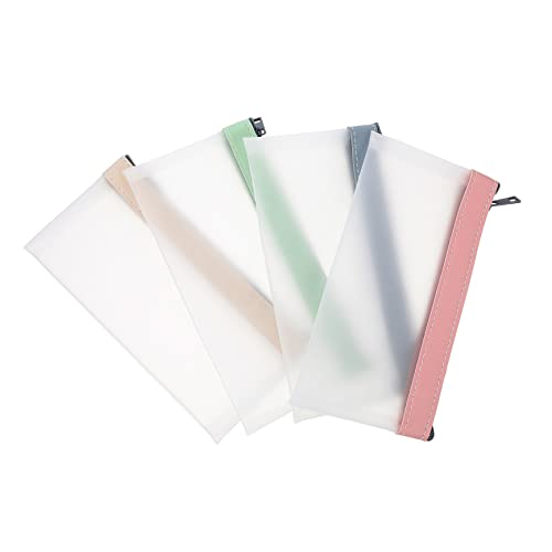 AUTSUPPL 4stücke Teiliges Waschbares Federmäppchen Transparente Stiftbox Aus TPU Für Schule Studium Kosmetik Leicht Und Tragbar Für Schüler Und Erwachsene Praktischer Organizer Für von AUTSUPPL