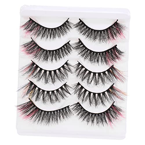 AUTSUPPL 5paare Bunte Wimpern Für Cosplay Mehrlagige Dichte Farbige Falsche Wimpern Für Frauen Und Mädchen Leicht Anzuwenden Für Jede Gelegenheit von AUTSUPPL