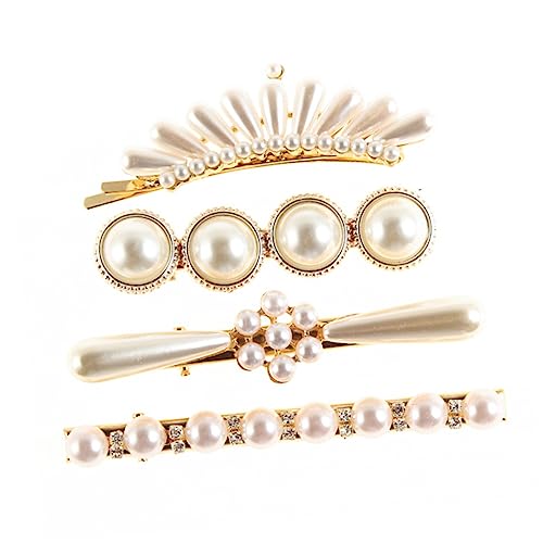 AUTSUPPL 5stücke Teiliges Set Haarschmuck Damen Imitation Perlen Haarspangen Mit Strass Für Hochzeiten Und Partys Stilvolle Haarnadeln Für Frauen Und Mädchen Gemischte Styles von AUTSUPPL