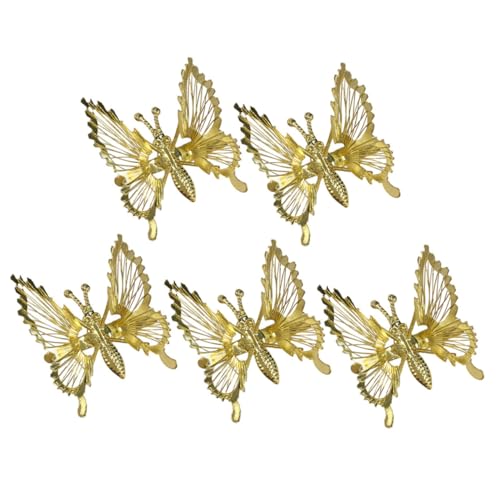 AUTSUPPL 5 Stück Teiliges Butterfly Haarklammer Metall Haarklammern mit Schmetterlingsdesign für Damen und Mädchen Geeignet für Dickes Lockiges und Glattes Haar Modische Haarschmuck für von AUTSUPPL