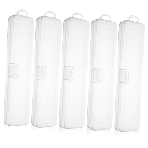 AUTSUPPL 5 Stück Teiliges Transparentes Zahnbürsten etui aus Robustem Material Tragbarer Aufbewahrungsbehälter mit Großem Fassungsvermögen Vielseitiger Organizer für Zahnbürsten und von AUTSUPPL