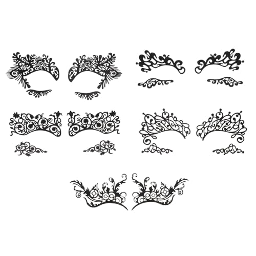 AUTSUPPL 5 Stück Temporäre Eyeliner Sticker aus Spitze Selbstklebend Wasserfest für Karneval Halloween Partys und Kreative Make up Looks Einfach Anzubringen Stilvolle Augen make up Akzente AUTSUPPL 5 Stück Temporäre Eyeliner Sticker aus Spitze Selbstklebend Wasserfest für Karneval Halloween Partys und Kreative Make up Looks Einfach Anzubringen Stilvolle Augen make up Akzente von AUTSUPPL