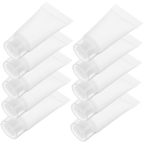 AUTSUPPL 50 Stück Reise Nachfüllbare Leere Quetschbare Kosmetik Tuben mit Schraubverschluss Tragbare Lotion Reisebehälter Leicht Auslaufsicher für Handcreme Shampoo Zahnpasta von AUTSUPPL