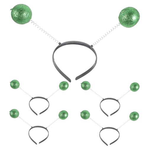 AUTSUPPL 5St Gepudertes Schaumkugel-Stirnband Marienkäfer-Kostüm Hijab-Zubehör Kopfbedeckung Neuheitskostüm haarschmuck haircharm qridor Mode-Stirnband Haarreifen mit Kugel Plastik Green von AUTSUPPL