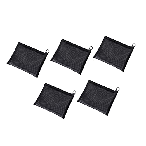 AUTSUPPL 5stücke Netz-kosmetikbeutel Mit Reißverschluss Tragbare Reise-Aufbewahrungstasche Make-up-Organizer-Pouch Mesh-Bag Für Kosmetik Und Waschutensilien Langlebige Lagerungstasche von AUTSUPPL