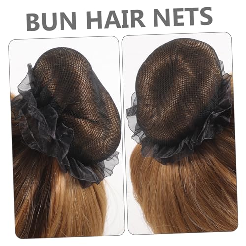 AUTSUPPL 6 Stck Teiliges Elastisches Haarnetz mit Spitzenbesatz Atmungsaktives Mesh Haarnetz für Damen Dekoratives Dutt netz für Ballett Eiskunstlauf Gymnastik und Bühnenauftritte von AUTSUPPL